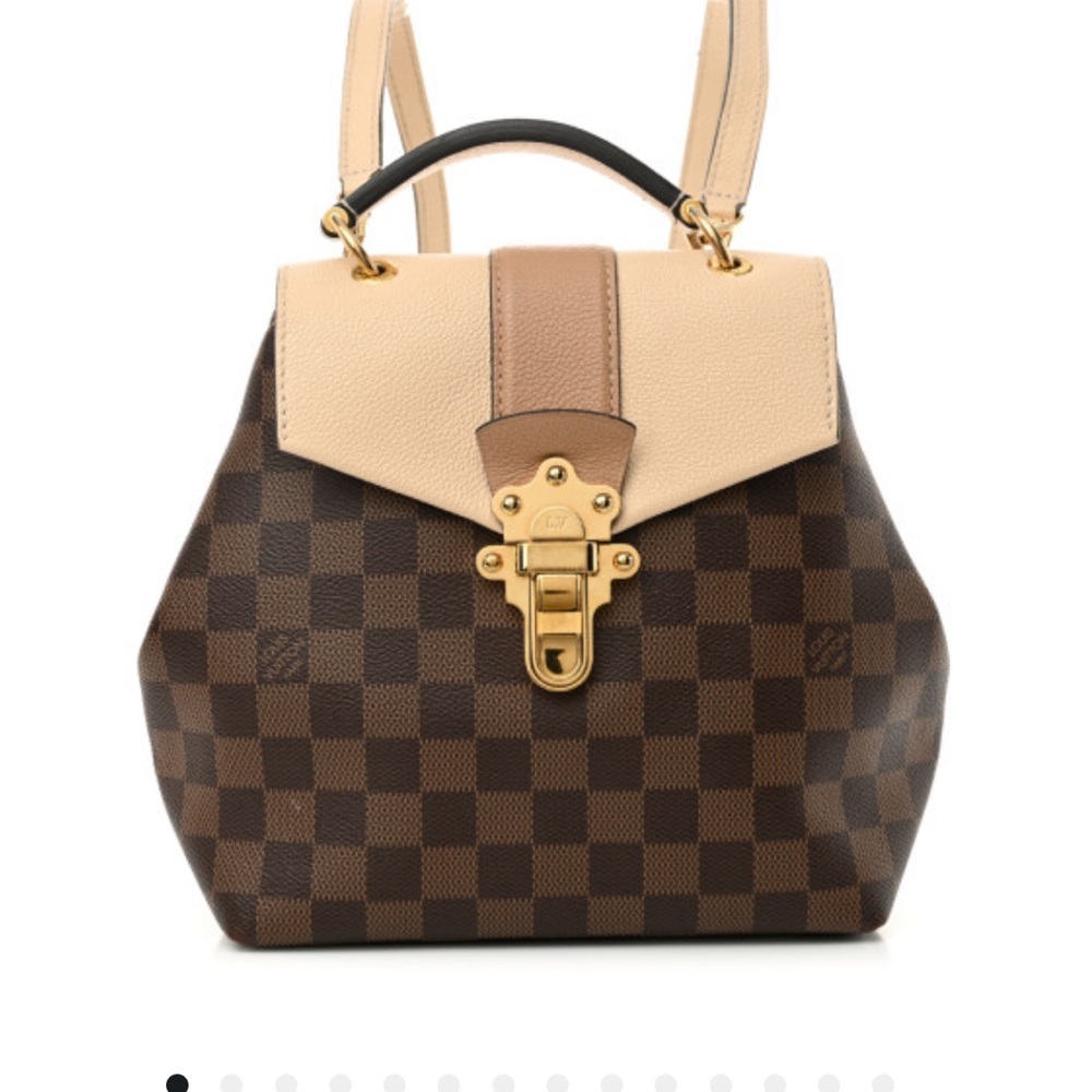 Louis Vuitton Brown and Tan Checkered Backpack